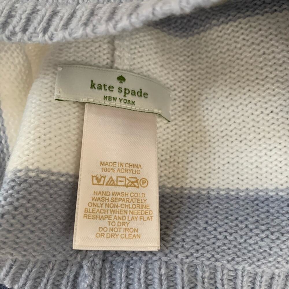 Kate Spade Light Blue Brrrr Pom Beanie NWT One Size - Picture 3 of 3